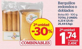 Oferta de Barquillos Redondos o Doblados por 2,49€ en La Sirena