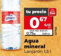 Oferta de Lanjarón - Agua Mineral por 0,67€ en Dia