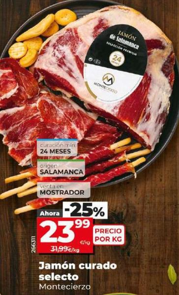 Oferta de Montecierzo - Jamón Curado Selecto por 23,99€ en Dia