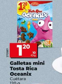 Oferta de  Cuétara - Galletas Mini Tosta Rica Oceanix por 1,2€ en Dia