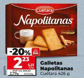 Oferta de Cuétara - Galletas Napolitanas  por 2,23€ en Dia