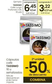 Oferta de Tassimo - Cafe Lungo Profondo L'or, 16 Uds por 6,45€ en Eroski
