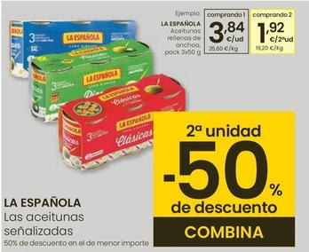 Oferta de La Española - Aceitunas Rellenas De Anchoa por 3,84€ en Eroski