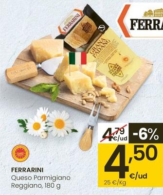 Oferta de Ferrarini - Queso Parmigiano Reggiano por 4,5€ en Eroski