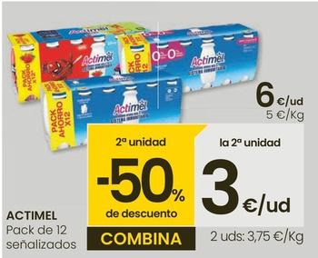 Oferta de Actimel - Pack De 12 Senalizados por 6€ en Eroski