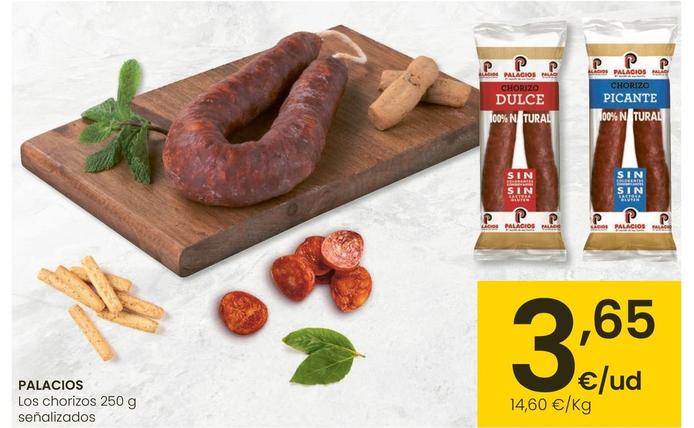 Oferta de Palacios - Los Chorizos por 3,65€ en Eroski
