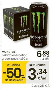Oferta de Monster - Bebida Energetica Green por 6,68€ en Eroski