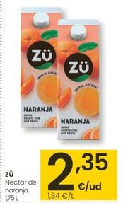 Oferta de Zu - Nectar de naranja por 2,35€ en Eroski