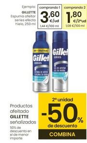 Oferta de Gillette - Espuma Afeitar Series Efecto por 3,6€ en Eroski