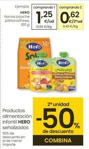 Oferta de Hero - Nanos Pouche Platano/fresa por 1,25€ en Eroski