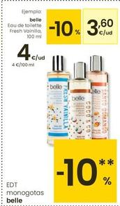 Oferta de Belle - Eau De Toilette Fresh Vainila por 3,6€ en Eroski