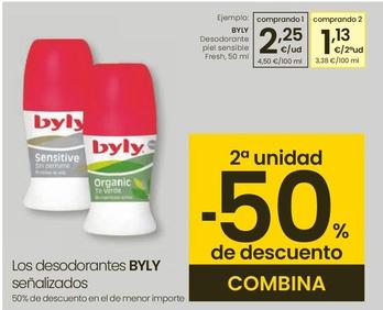 Oferta de Byly - Desodorante Piel Sensible Fresh por 2,25€ en Eroski