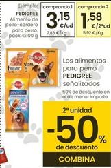 Oferta de Pedigree - Alimento De Pollo-Cordero Para Perro por 3,15€ en Eroski