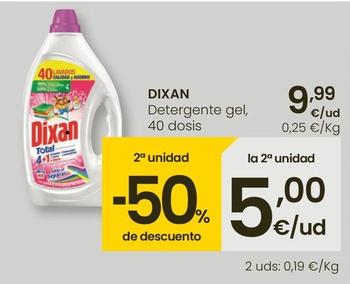 Oferta de Dixan - Detergente Gel por 9,99€ en Eroski
