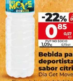 Oferta de Dia Get Move - Bebida Para Deportistas Sabor Citrico por 0,85€ en Dia