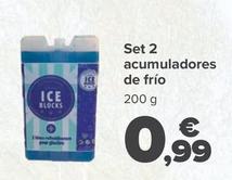 Oferta de Set 2 Acumuladores De Frío por 0,99€ en Carrefour