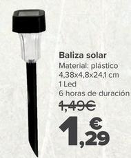Oferta de Baliza Solar por 1,29€ en Carrefour