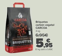 Oferta de Carcoa - Briquetas Carbón Vegetal   por 5,95€ en Carrefour