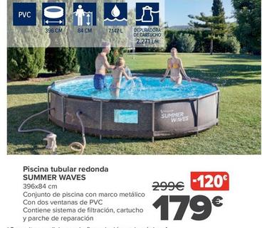 Oferta de Summer Waves - Piscina Tubular Redonda   por 179€ en Carrefour