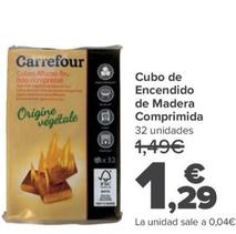 Oferta de Carrefour - Cubo De Encendido De Madera Comprimida por 1,29€ en Carrefour