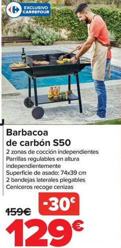 Oferta de Barbacoa De Carbón S50 por 129€ en Carrefour