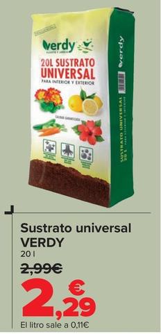 Oferta de Verdy - Sustrato Universal por 2,29€ en Carrefour