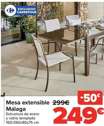 Oferta de Mesa Extensible Málaga por 249€ en Carrefour