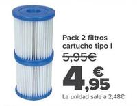 Oferta de Pack 2 Filtros Cartucho Tipo I por 4,95€ en Carrefour