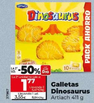 Oferta de Artiach - Galletas Dinosaurus por 3,55€ en Dia