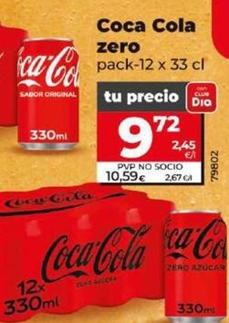 Oferta de Coca-cola -  Zero por 9,72€ en Dia