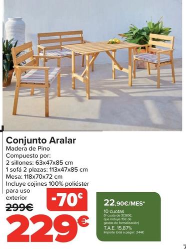 Oferta de Conjunto Aralar por 229€ en Carrefour