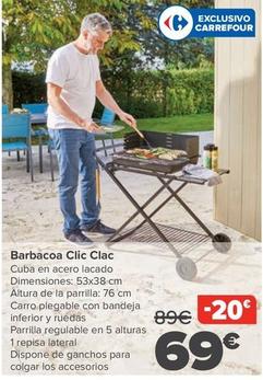 Oferta de Barbacoa Cilc Clac por 69€ en Carrefour