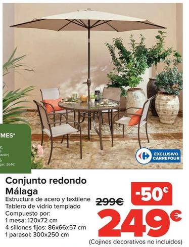 Oferta de Conjunto Redondo Malaga por 249€ en Carrefour
