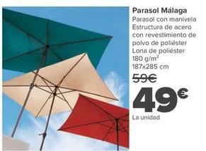 Oferta de Parsol Málaga por 49€ en Carrefour