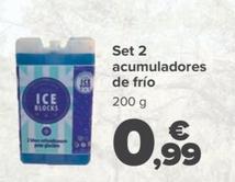Oferta de Set 2 Acumuladores De Frío por 0,99€ en Carrefour