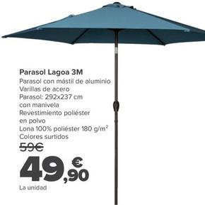 Oferta de Parasol Lagoa 3M por 49,9€ en Carrefour