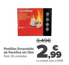 Oferta de Carrefour - Pastillas Encendido De Parafina Sin Olor por 2,99€ en Carrefour