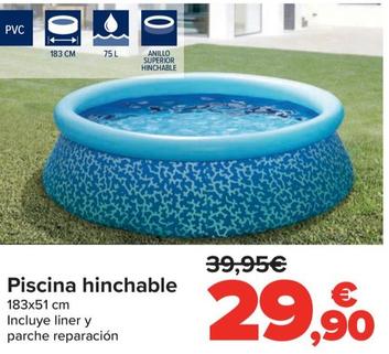 Oferta de Piscina Hinchable por 29,9€ en Carrefour