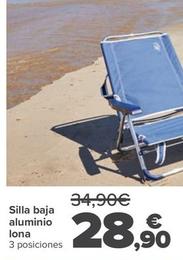 Oferta de Silla Baja Aluminio Lona por 28,9€ en Carrefour