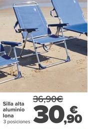 Oferta de Silla Alta Aluminio Lona por 30,9€ en Carrefour