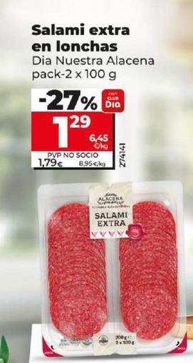Oferta de Dia Nuesta Alacena - Salami Extra Lonchas por 1,29€ en Dia