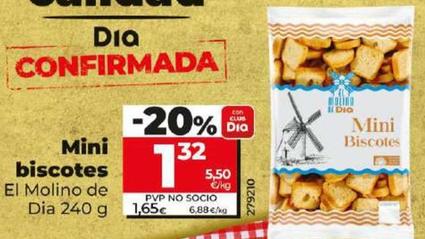Oferta de El Molino De Dia - Mini Biscotes por 1,32€ en Dia