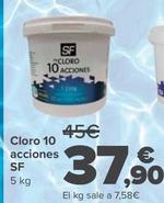 Oferta de Cloro 10 Acciones por 37,9€ en Carrefour