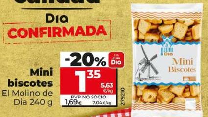 Oferta de El Molino De Dia - Mini Biscotes  por 1,35€ en Dia