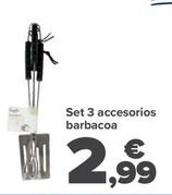 Oferta de Simply - Set 3 Accesorios Barbacoa por 2,99€ en Carrefour