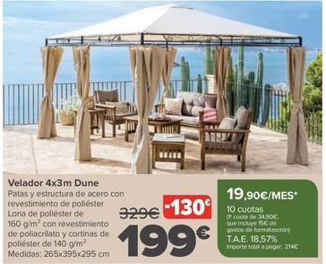 Oferta de Velador 4x3m Dune por 199€ en Carrefour