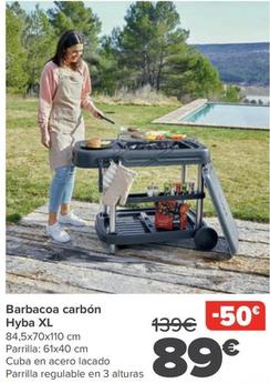 Oferta de Barbacoa Carbón Hyba Xl por 89€ en Carrefour