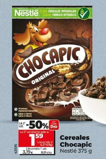 Oferta de Nestlé - Cereales Chocapic por 3,19€ en Dia