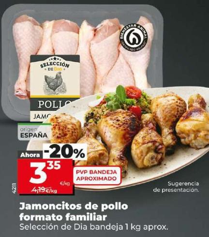 Oferta de Seleccion De Dia Bandeja - Jamoncitos De Pollo Formato Familiar por 3,35€ en Salsa Jeans