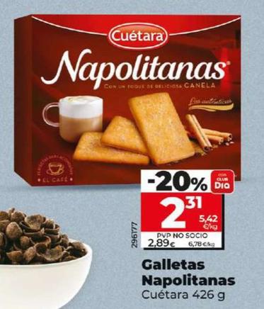 Oferta de Cuétara - Galletas Napolitanas por 2,23€ en Dia